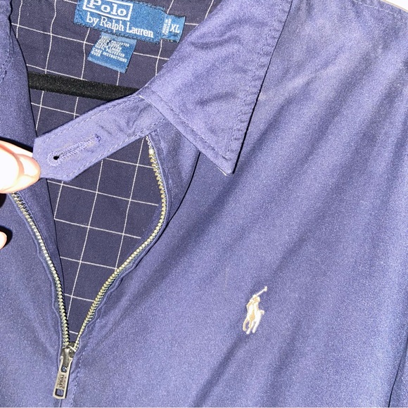 Vintage Polo Ralph Lauren Jacket Mens XL Bi Swing Navy Blue Logo Full Zip Preppy - Picture 12 of 14